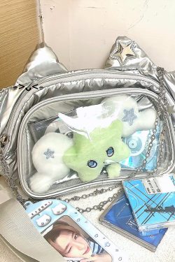 Cute Cat Ita Bag Y2K Style Student Chest Bag