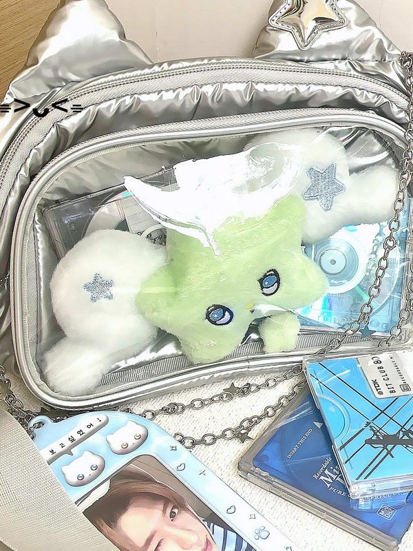 Cute Cat Ita Bag Y2K Style Student Chest Bag