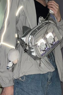 Cute Cat Ita Bag Y2K Style Student Chest Bag