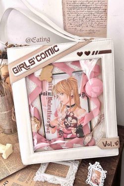 Cute Comic-Style Book Ita Bag with Crossbody and Backpack Design