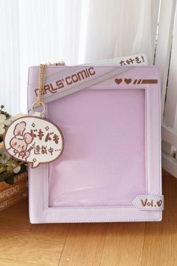 Cute Comic-Style Book Ita Bag with Crossbody and Backpack Design