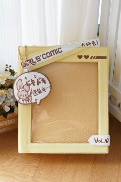 Cute Comic-Style Book Ita Bag with Crossbody and Backpack Design