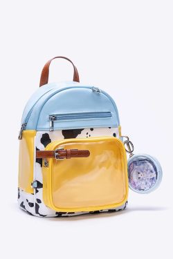 Cute Cow Print Ita Bag Backpack with Charm