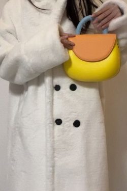Cute Yellow Solid Durable Faux Leather Versatile Tote Bag