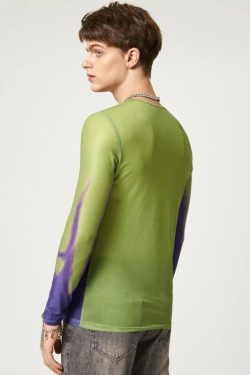 Cyberpunk Abstract Painting Mesh Top