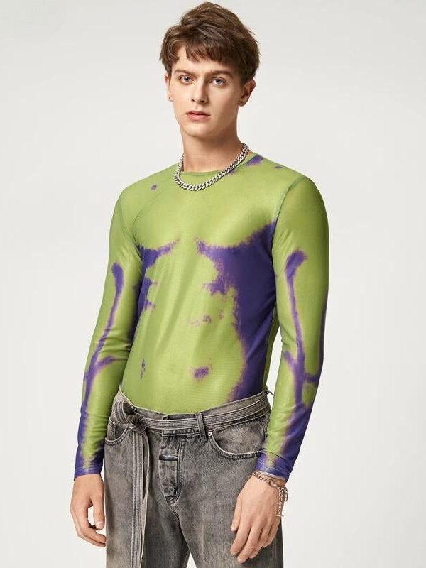 Cyberpunk Abstract Painting Mesh Top