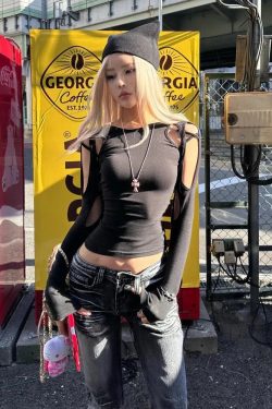 Cyberpunk Cut Out Top