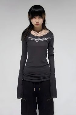 Cyberpunk Extra Long Sleeve Top