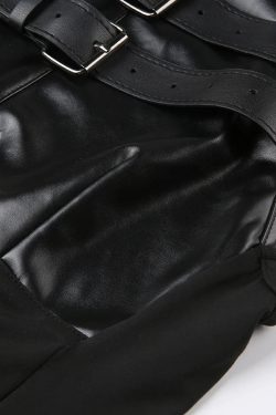 Cyberpunk Faux Leather Crop Top