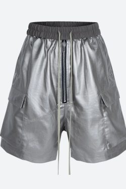 Cyberpunk Faux Leather Shorts