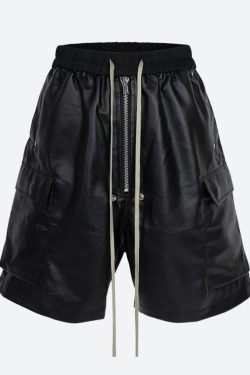 Cyberpunk Faux Leather Shorts