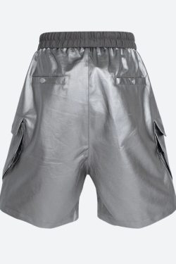 Cyberpunk Faux Leather Shorts