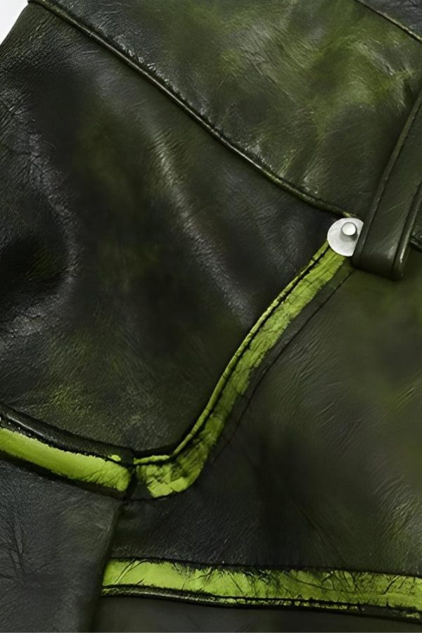 Cyberpunk Forest Faux Leather Pants