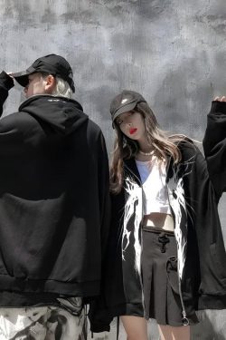 Cyberpunk Ghost Full Zip-Up Hoodie