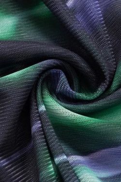 Cyberpunk Green Lights Mesh Top