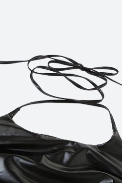 Cyberpunk Halter Neck Tie Top