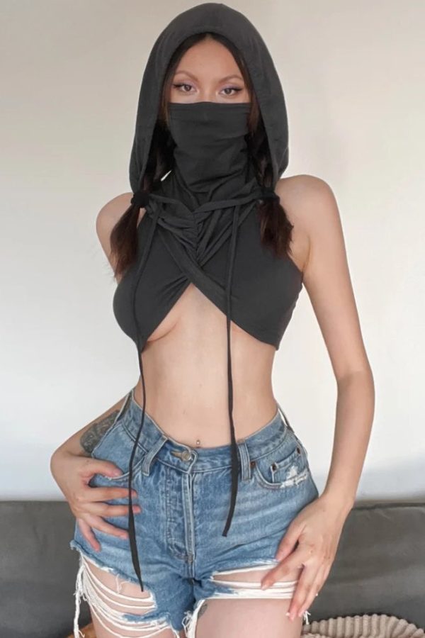 Cyberpunk Hooded Crop Top