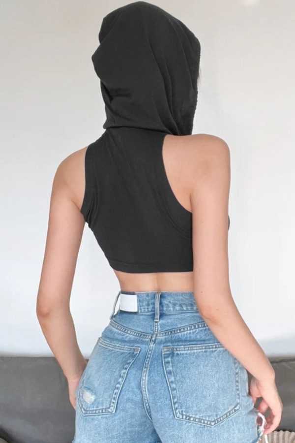 Cyberpunk Hooded Crop Top