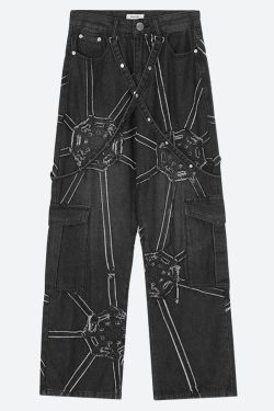 Cyberpunk Patchwork Jeans