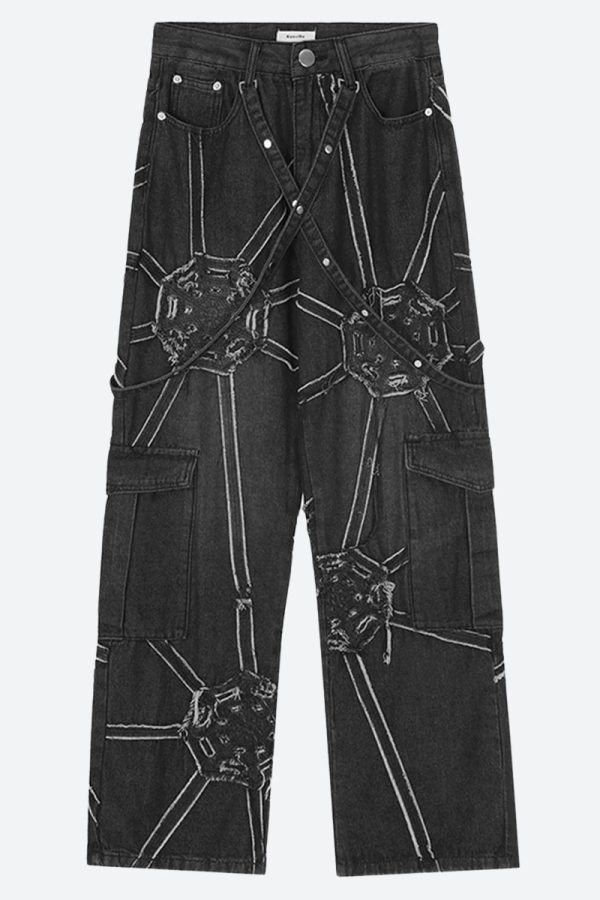 Cyberpunk Patchwork Jeans