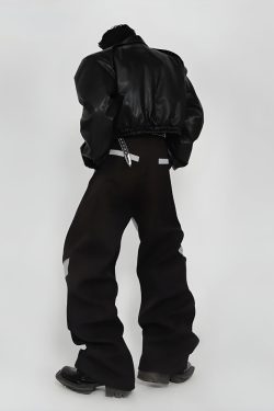 Cyberpunk Patchwork Wide Leg Pants