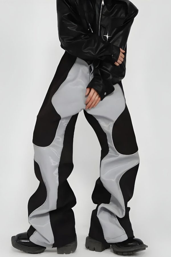 Cyberpunk Patchwork Wide Leg Pants