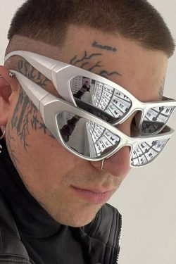 Cyberpunk Rave On Cat Eye Sunglasses