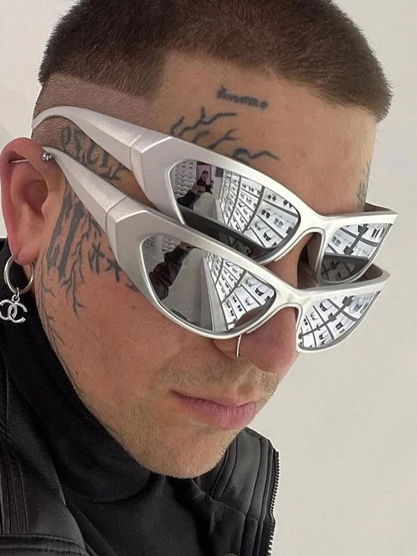 Cyberpunk Rave On Cat Eye Sunglasses