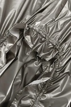 Cyberpunk Ruched Parachute Maxi Skirt