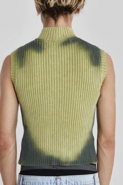 Cyberpunk Zip-Up Cardigan Vest