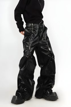 Cyberpunk Zip-Up Parachute Pants