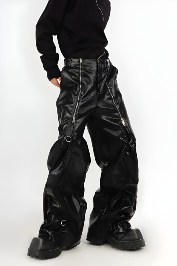 Cyberpunk Zip-Up Parachute Pants
