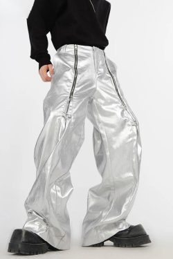 Cyberpunk Zip-Up Parachute Pants