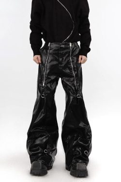 Cyberpunk Zip-Up Parachute Pants