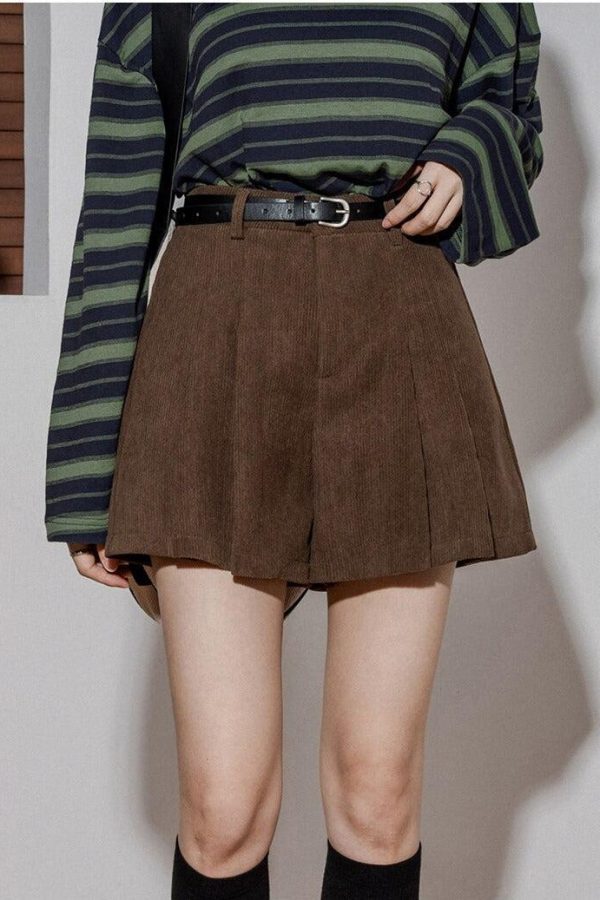 Dark Academia Corduroy Shorts