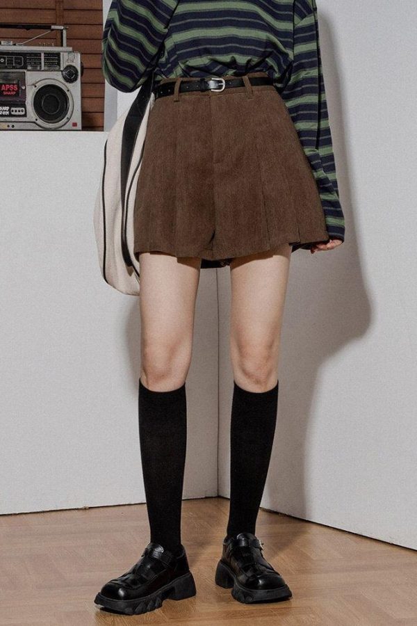 Dark Academia Corduroy Shorts