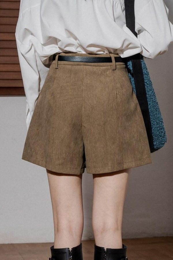 Dark Academia Corduroy Shorts