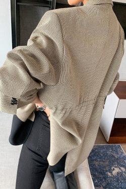 Dark Academia Double Color Blazer