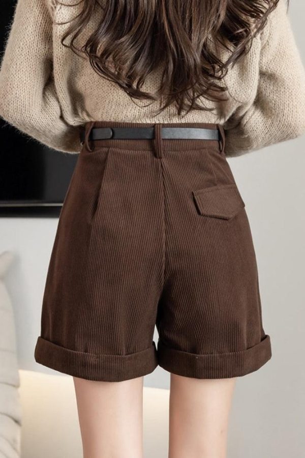 Dark Academia High Waist Shorts