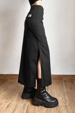 Dark Academia Maxi Skirt