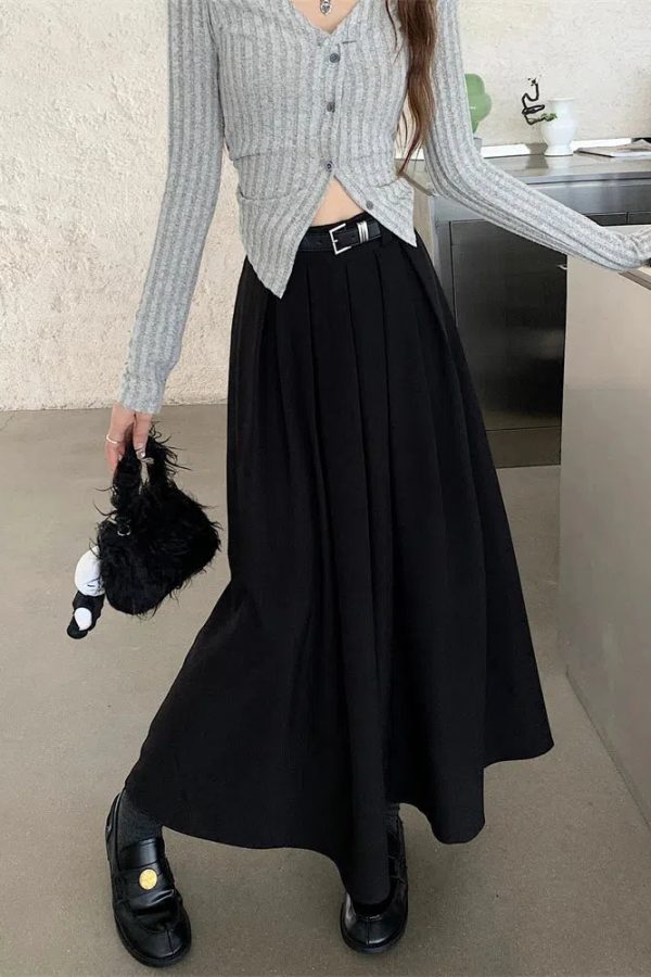 Dark Academia Midi Skirt