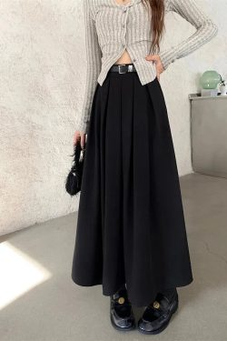 Dark Academia Midi Skirt
