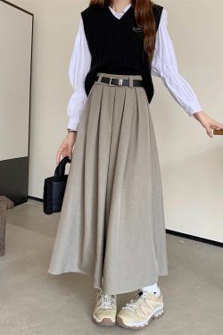 Dark Academia Midi Skirt