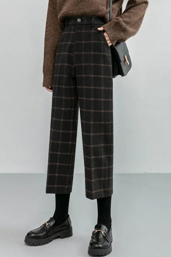 Dark Academia Plaid Pants