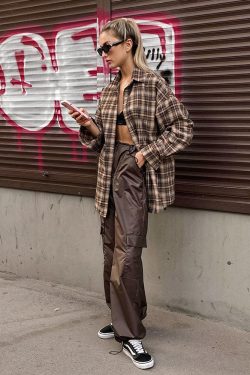 Dark Academia Plaid Shirt