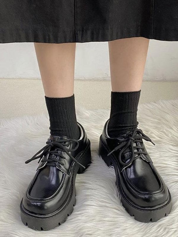 Dark Academia Platform Shoes