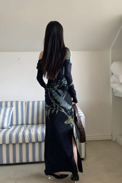 Dark Fairy One Shoulder Maxi Dress