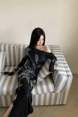 Dark Fairy One Shoulder Maxi Dress