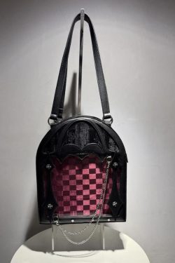 Dark Halloween Lolita Ita Bag – Gothic Transparent Crossbody Shoulder Purse Small Capacity Kawaii Bag