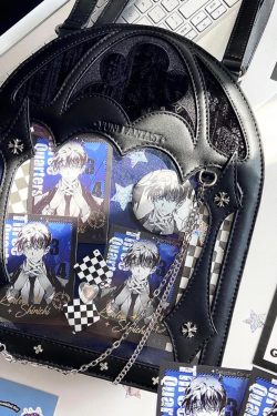 Dark Halloween Lolita Ita Bag – Gothic Transparent Crossbody Shoulder Purse Small Capacity Kawaii Bag